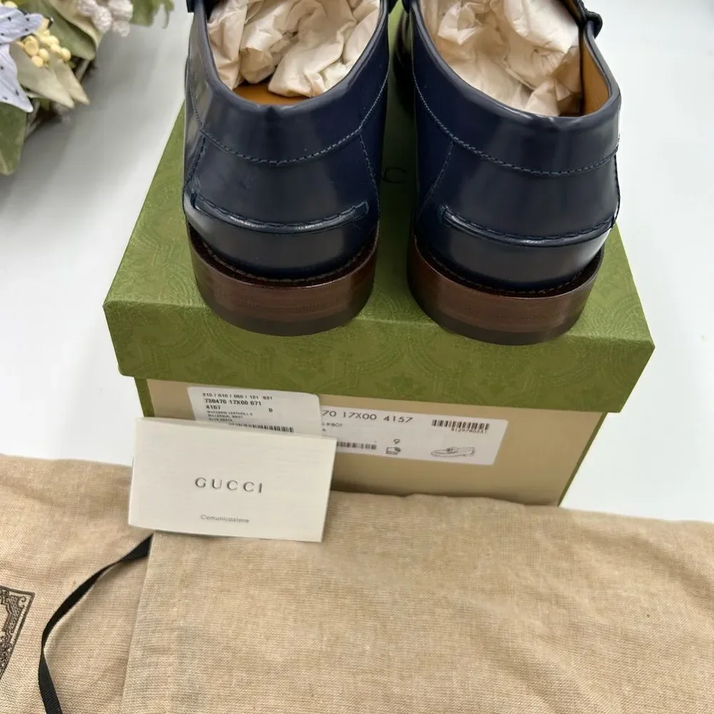 Men’s Gucci cut out GG loafers size 9 made in Italy cobbler soles - Picture 8 of 9